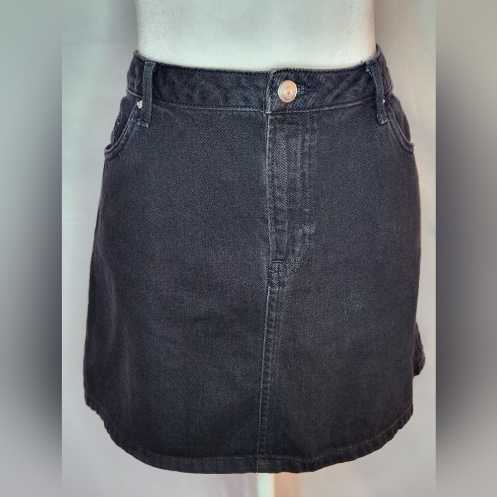 Divided brand black jean skirt